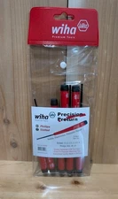 Wiha 65090 Precision Proturn Screwdriver Set, Slotted & Phillips 9 Pcs.
