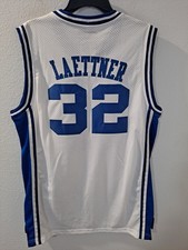 Camiseta deportiva de baloncesto clásica Duke Christian Laettner #32 réplica de la NCAA para hombre XL blanca