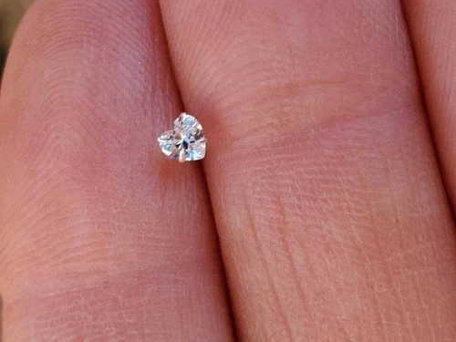 0.50Ct Heart Cut CZ Nose Stud Pin Piercing Jewelry 18K White Gold Plated