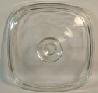 PYREX A7C Lid Square Clear Glass Lid Vintage 7"