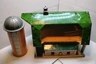 Vintage Marx Metal Happi Time Farm Barn Chicken Coop & Silo Playset
