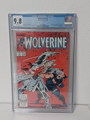 WOLVERINE #2 (Marvel Comics, 1988) CGC Graded 9.8 ~ SILVER SAMURAI ~ White Pages