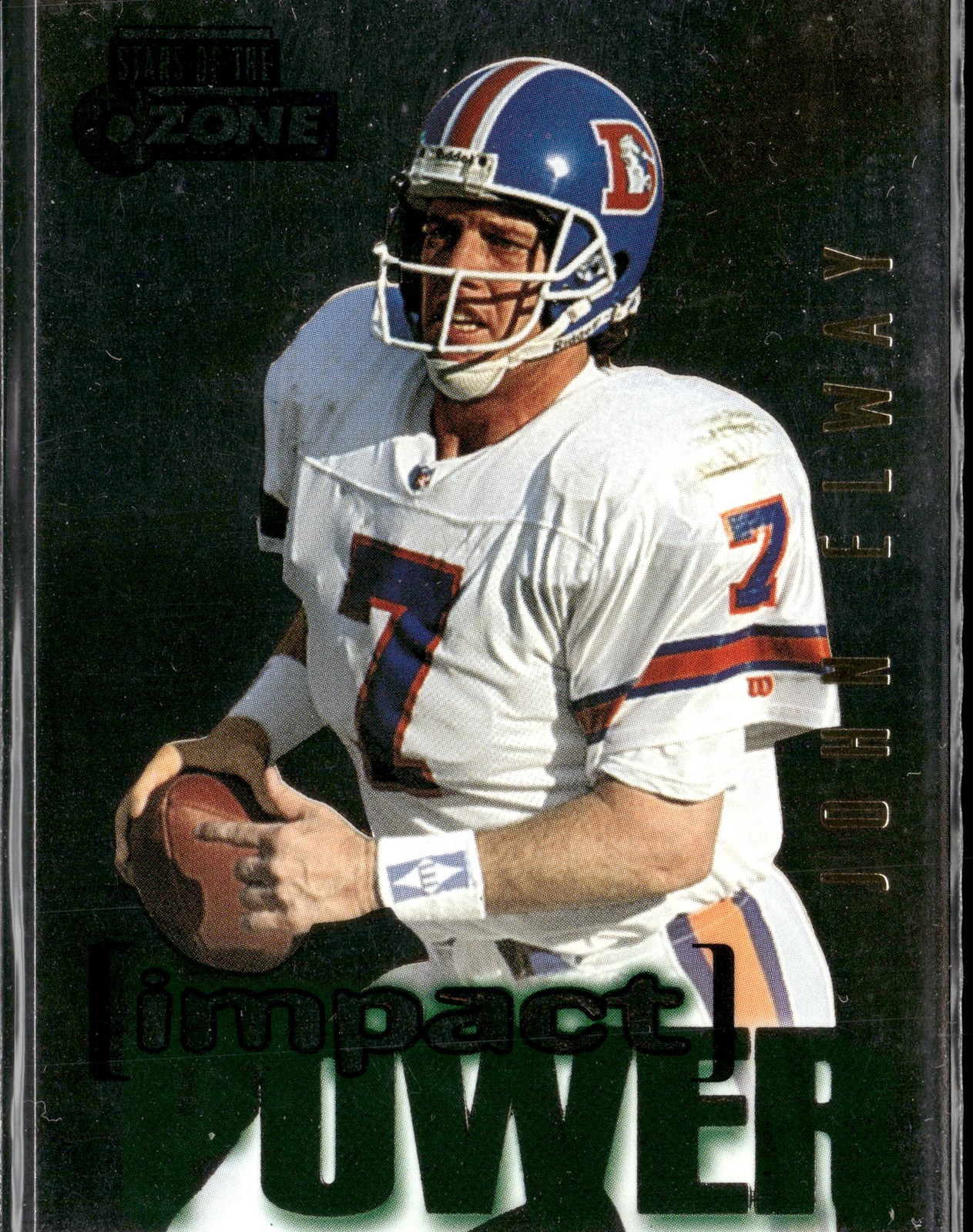 1995 SkyBox Impact #IP24 John Elway Impact Power Denver Broncos