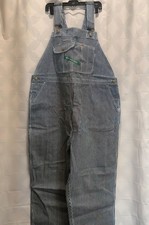 VTG Y2K KEY Imperial Bib Overall Carpenter Hickory Pin Stripe Railroad 48x32 NWT