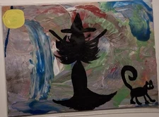 ACEO painting "A Kind of Magic" Bad Art Gallery artist P. Hughart 2019