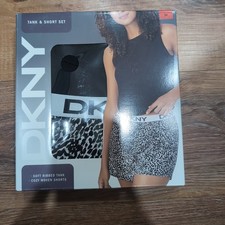 DKNY Women's 2 Piece Tank And Short Set Color Black Medium