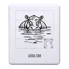 'Hippopotamus in a Pool' Sliding Puzzle (PZ00029350)