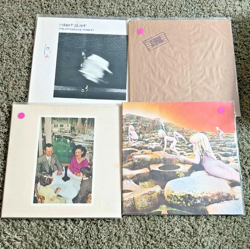 Lot of 4  LED ZEPPELIN LP Records Houses of the Holy, Swan Songs etc
