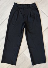 Uniqlo Pleated Black Dress Pants Straight Leg Women’s Size 28X28.5