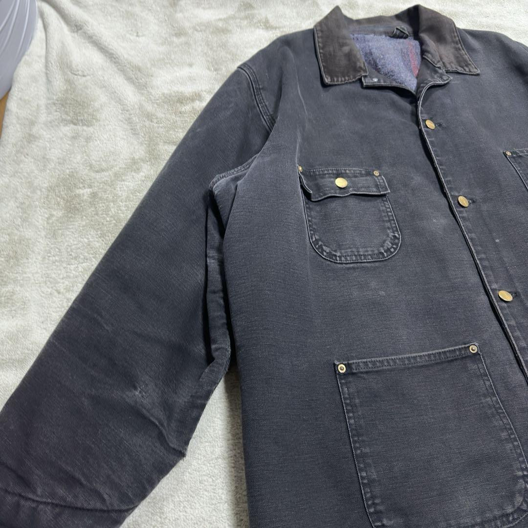 Carhartt 90s Vintage Chore Coat Black Fade USA Made Size 60 Carhartt 90s Vintage Chore Coat Black Fade USA Made Size 60