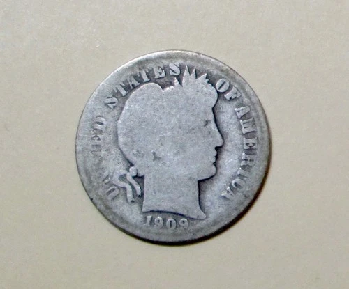 Silver 1909 O Barber Dime