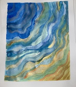 Aerial Coastline, 2 Of 6, Watercolor,, Signed By Artist, COA.