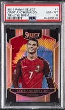 2016 PANINI SELECT TIE-DYE PRIZM #1 CRISTIANO RONALDO 2/30 PSA 8