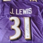 Jamal Lewis #31 Baltimore Ravens Signed Football Jersey, BAS Beckett Auth