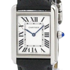 CARTIER Tank Solo SM Steel Quartz Ladies Watch WSTA0030 Polished BF588054