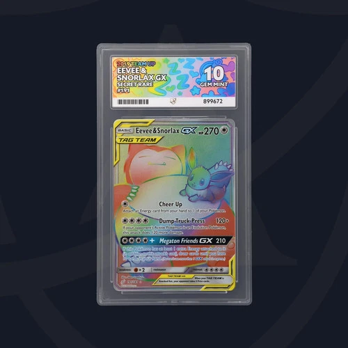 2019 Pokemon SM Team Up 191/181 Eevee & Snorlax GX ACE 10