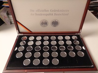 Edelholz Samtschatulle / Kassette von MDM für alle 5 DM 10 DM inkl. Zertifikate