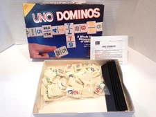 Vintage Uno Dominos Board Game 1987 International Games COMPLETE