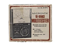 Micronta 22-201U Multitester - 18 Range, Tandy, Radio Shack - Tested & Working