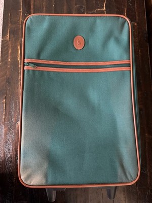 Vintage Polo Ralph Lauren Hunter Green Rolling Suitcase 1980s Carry-On Luggage
