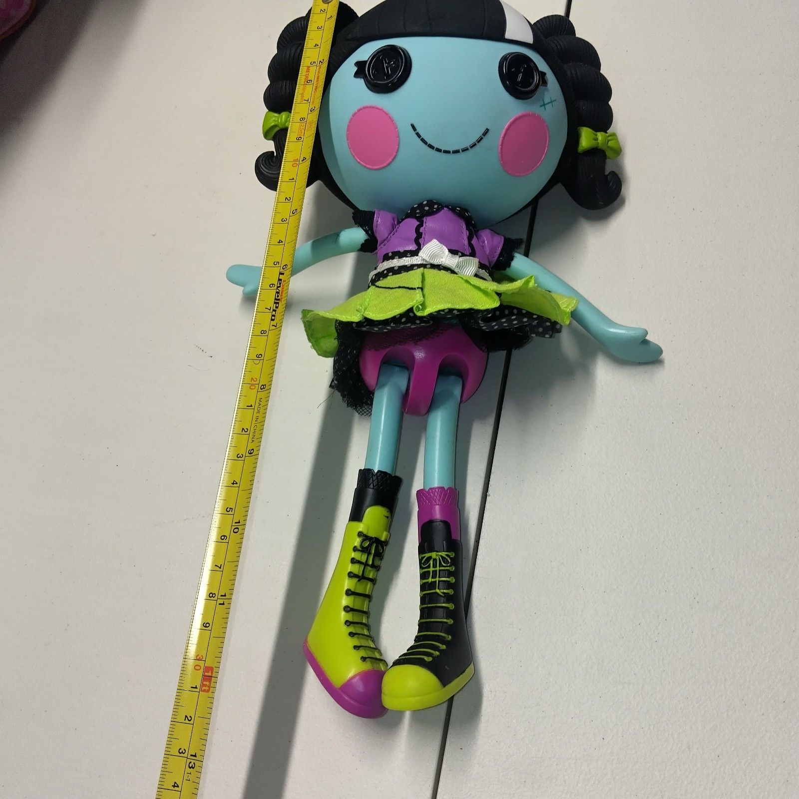 Lalaloopsy 2010 Scraps Stitched 'N' Sewn Doll 12" Large Rare With Shoes & Dress