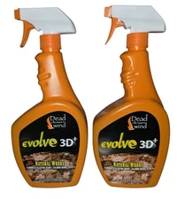 Dead Down Wind (2) Evolve 3D+ Natural Woods Hunting Spray 32oz Eliminates Odor 