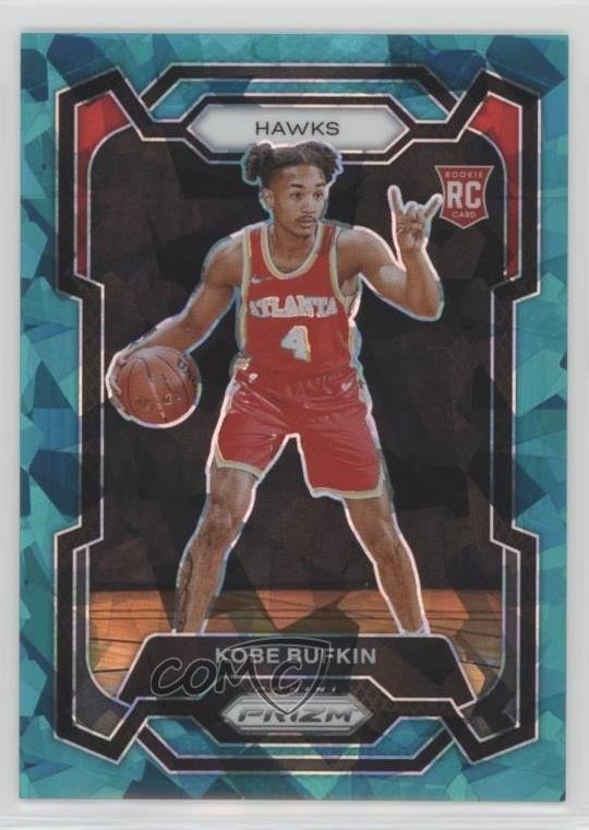 2023-24 Panini Prizm Teal Ice Prizm 178/225 Kobe Bufkin #151 Rookie RC 6x2