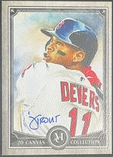 2020 TOPPS MUSEUM RAFAEL DEVERS JOSH TROUT SKETCH #13/25 SIGNED BY J.TROUT