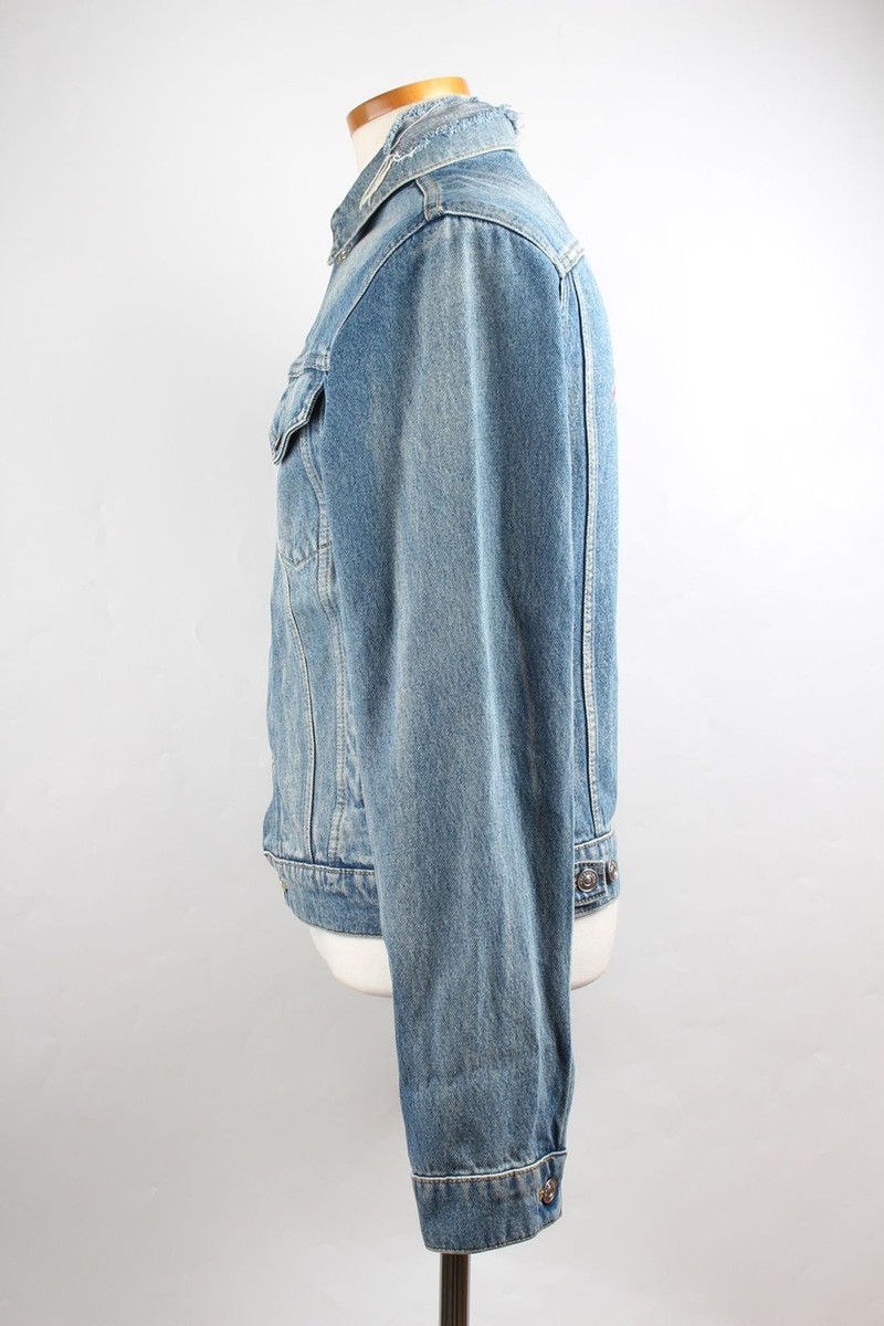 Balenciaga Wave Logo Denim Jacket 44 | eBay Balenciaga Wave Logo Denim Jacket 44 | eBay