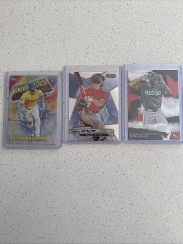 Roman Anthony 3-Card Lot. Topps Series 1 Bowmans Best 2 Inserts