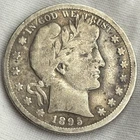 1895-S Barber Half Dollar 90% Silver 50 Cent San Francisco 50c US Coin KEY DATE!