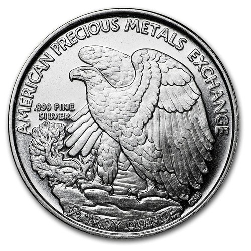 1/2 oz Silbermedaille - APMEX (Walking Liberty Half Dollar) - Bild 2 von 2