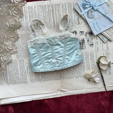 Corset Ancien Bleu Taille 10 De Poupée Ancienne Bébé Jumeau