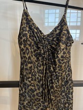 Leopard Print Mini Slip Dress XS