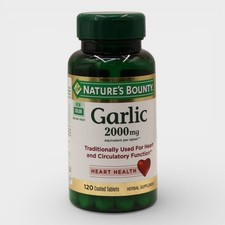 Nature's Bounty Garlic 2000mg Softgels Used for Heart Circular Function 120 Tabl