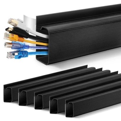 Unter Schreibtisch Kabelmanagement Tablett PVC Draht Organizer Laufbahn Kabelhalter 40cm