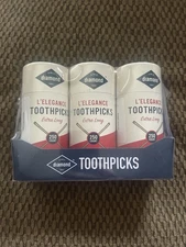 ❤️Diamond Specialty L’elegance  Extra Long Wooden Toothpicks 3pk 4” 250 Each❤️