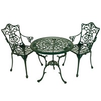 Bistro-Set 3-Teilig Metall Aluguss Sitzgruppe Balkon GartenmöBel Gartengarnitur