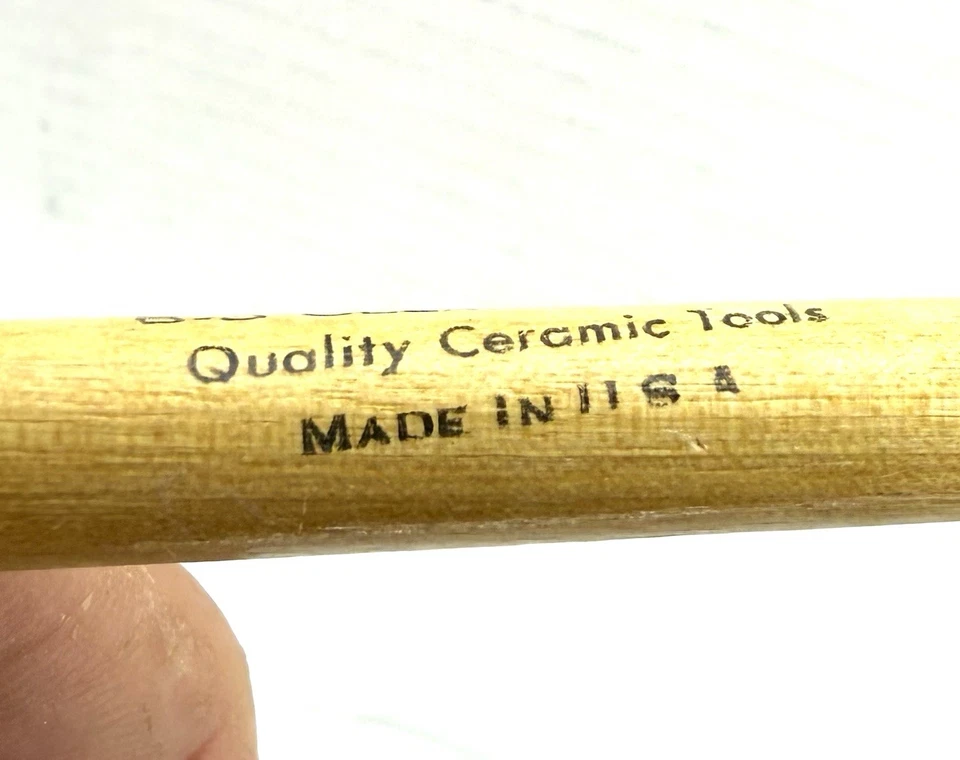 2 Vintage Kemper USA B3 Clean Up Tools 6.25" Clay Ceramic Crafts Wooden Handles - Image 4 of 4