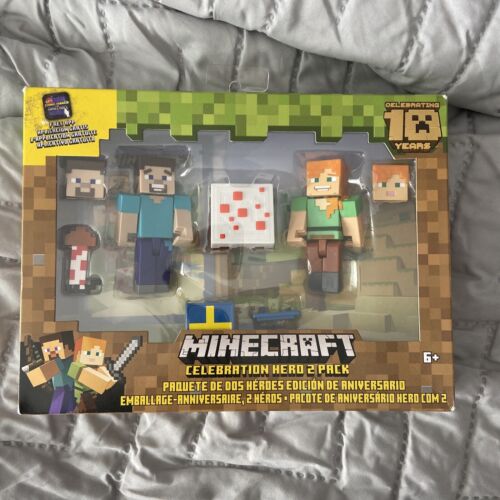 Minecraft 10 Year Celebration MOB 2 Pack Action Figures Set Creeper