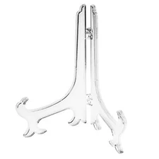 12 PCS 8" Clear Plastic Easel Display Photo Holder Stand, Displays Picture Frame