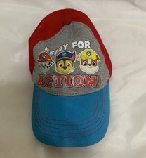 Paw Patrol Kids Hat Baseball Cap Blue Ready For Action Hook and Loop Back