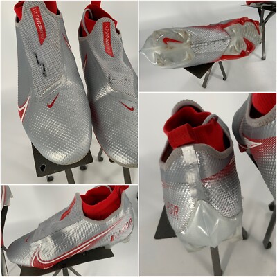 Nike Vapor Edge Pro 360 Platinum Red Soccer Cleats 12.5 Men AO8277-008 C3S-21