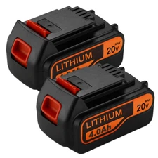 2Pack 20V 4.0AH Lithium-Ion Battery for Black & Decker 20 Volt LB20 LBX20 LBXR20