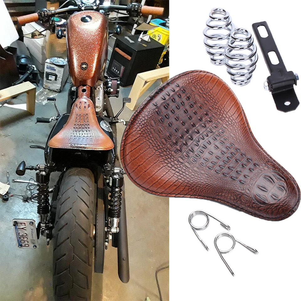 For Harley Springer Softail Bobber Chopper Motorcycle Solo Seat Spring Saddle JQ - Изображение 2 из 4