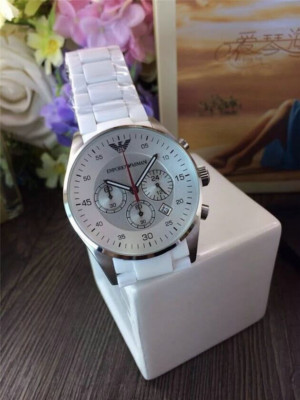 NEU ORIGINAL EMPORIO ARMANI AR5859 WEISSES ZIFFERBLATT SILIKONARMBAND UNISEX UHR UK