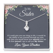 To My Sister Necklace, Brother to Sister, Birthday gift For Sister from Brother