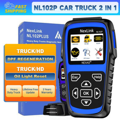 Heavy Duty Truck Diesel Diagnostic Scanner DPF Forced Regen Oil Reset NL102 Plus