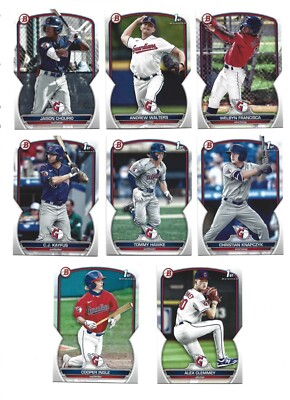 2023 Bowman Draft Cleveland Guardians 8 card Team Set  w / 1st Bowman cards