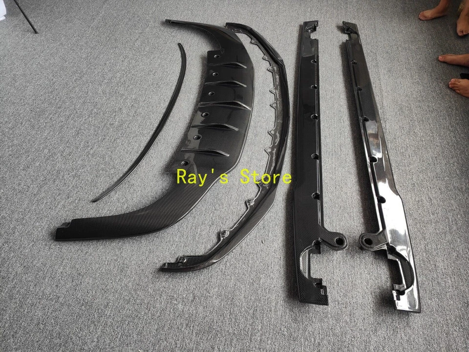 Faldas laterales de fibra de carbono labio delantero trasero difusor ala para Bentley Continental GT Foto 3 de 4